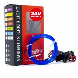 LED svÄtlovodnĂ˝ pĂĄsek 1m (modrĂ˝) 24V